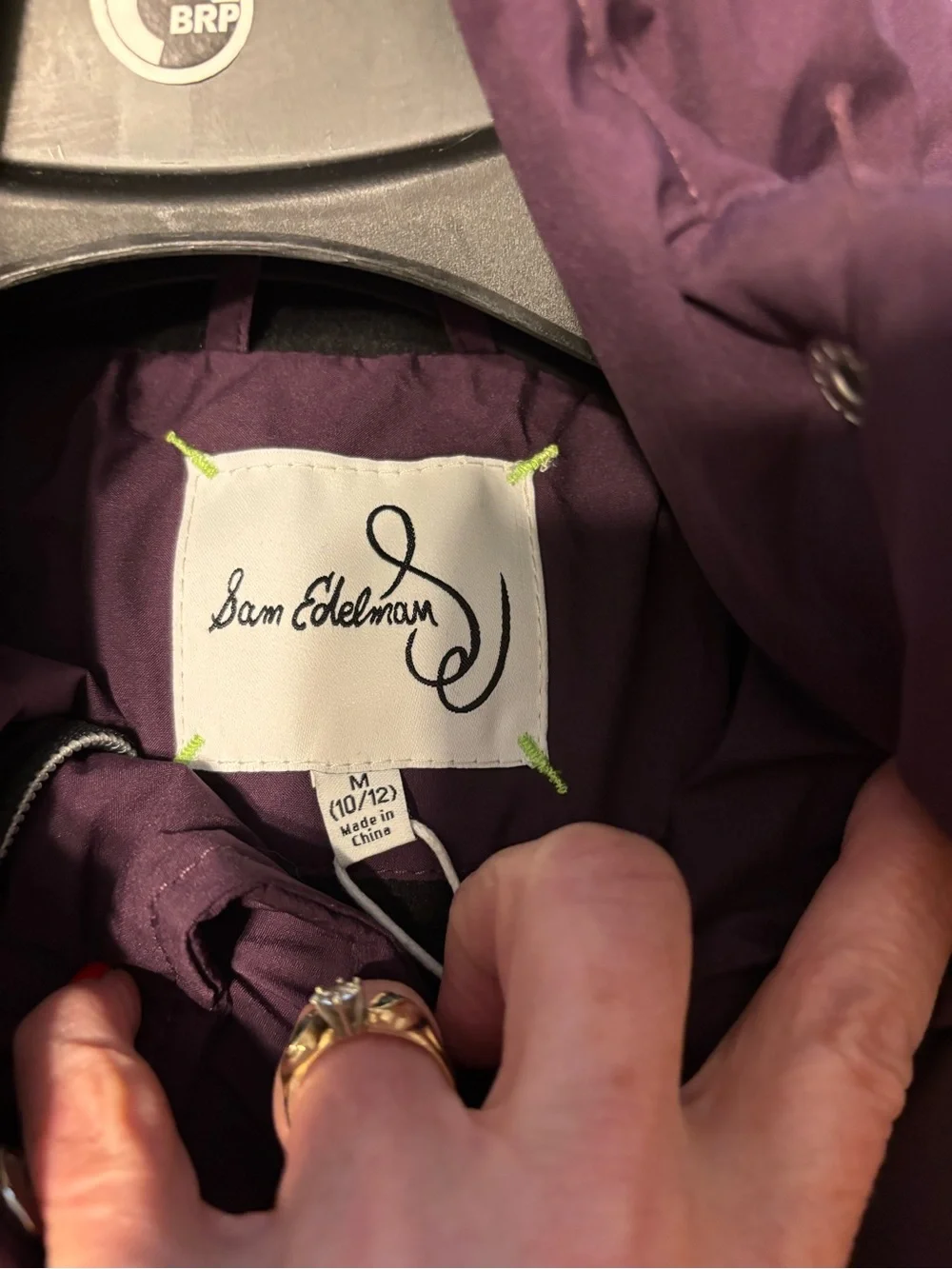 NEW Sam Edelman Big Girls Puffer Jacket‎ Grape color